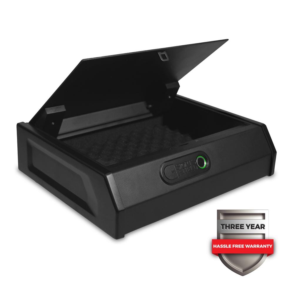 Home Defense 0.17 cu. ft. Quick Access Top Entry Security Vault with Biometric Lock, Matte Black - Hercitys