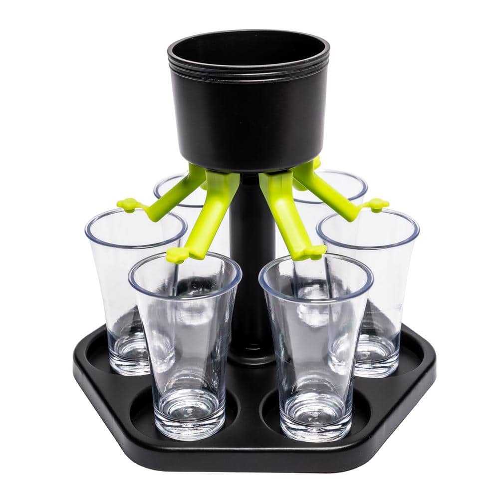 Plastic Liquor Shot Dispenser and Pourer Set with Individual Stoppers - Hercitys