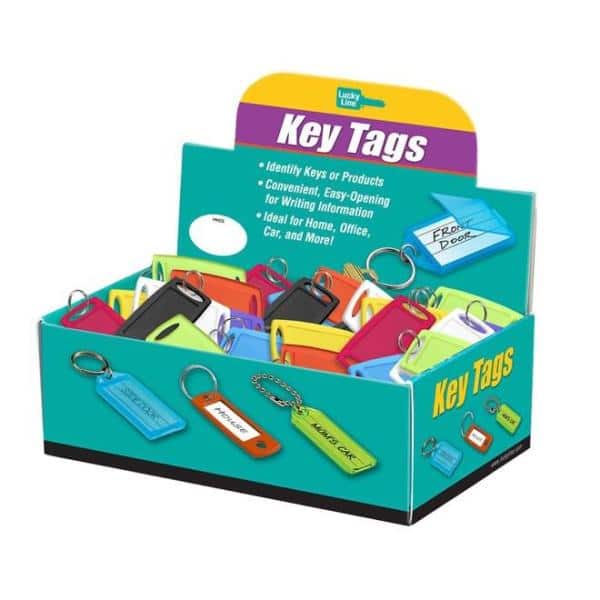 Small Rectangular Plastic Label-It Tag in Assorted Colors (200-Pack) - Hercitys