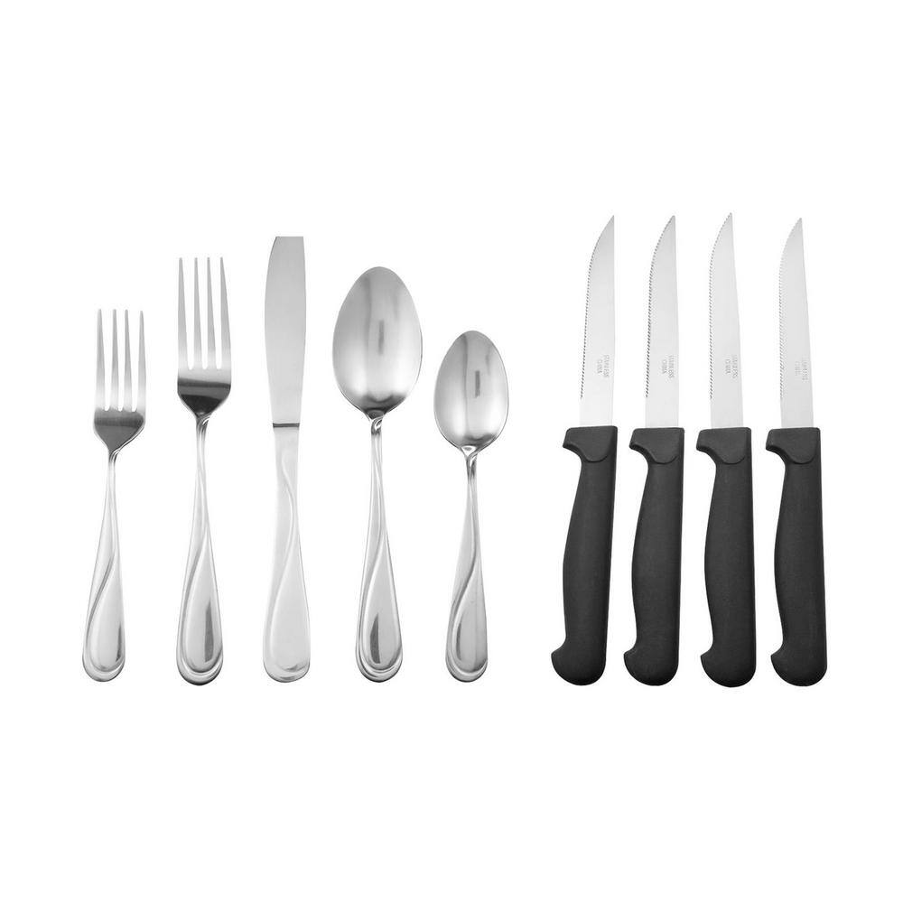 Trillium Plus 24-Piece Stainless Steel Flatware Set (Service for 4) - Hercitys