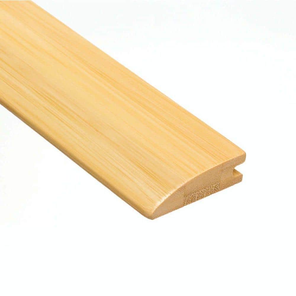 Horizontal Natural 9/16 in. Thick x 2 in. Wide x 78 in. Length Bamboo Hard Surface Reducer Molding - Hercitys