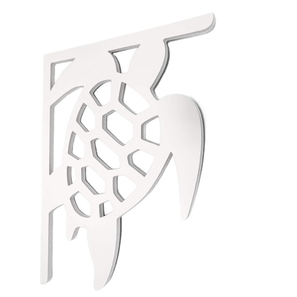 Decorative 16 in. Paintable PVC Sea Turtle Mailbox or Porch Bracket - Hercitys