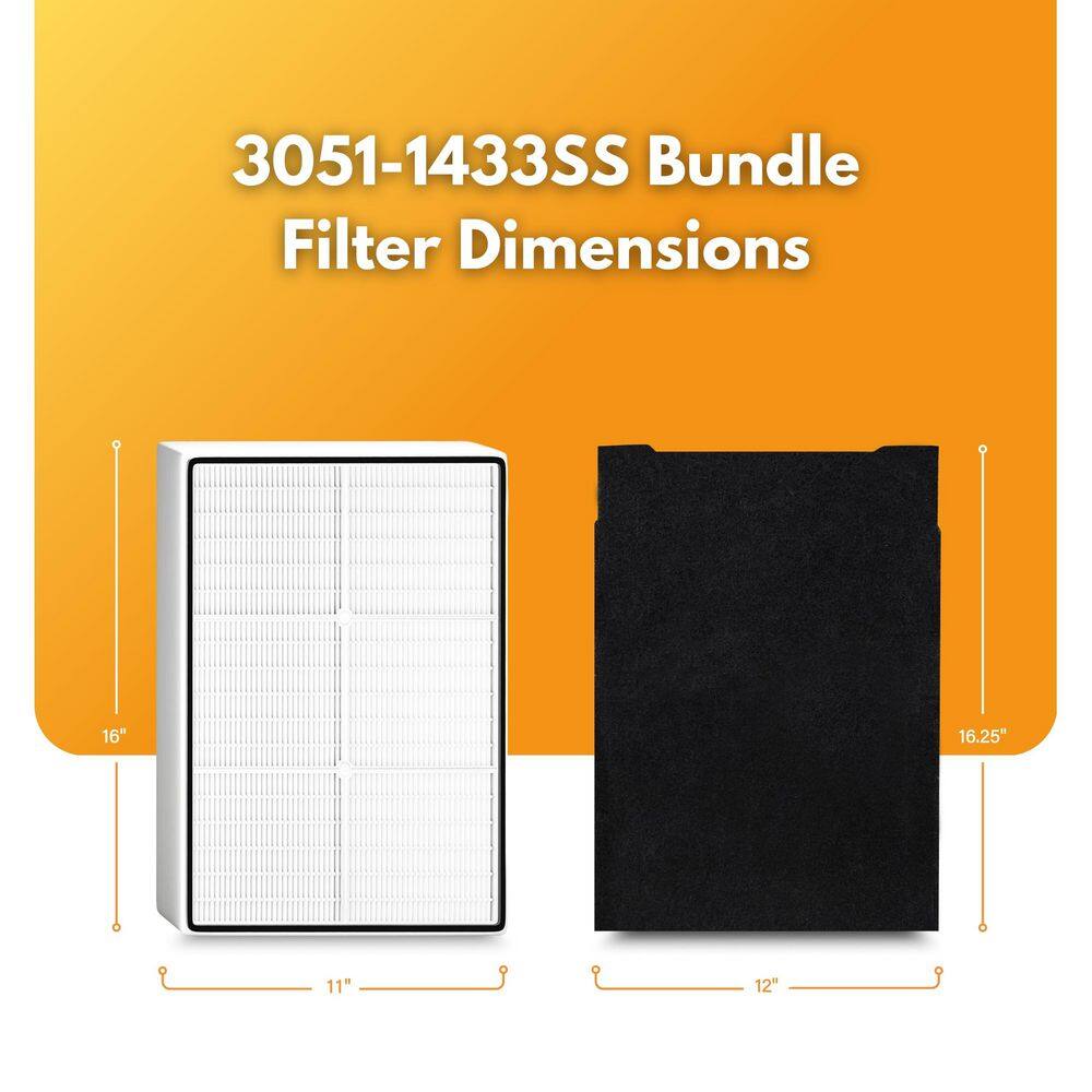 Replacement Filter Kit Compatible with Whirlpool Large Air Purifier Kit - Hercitys
