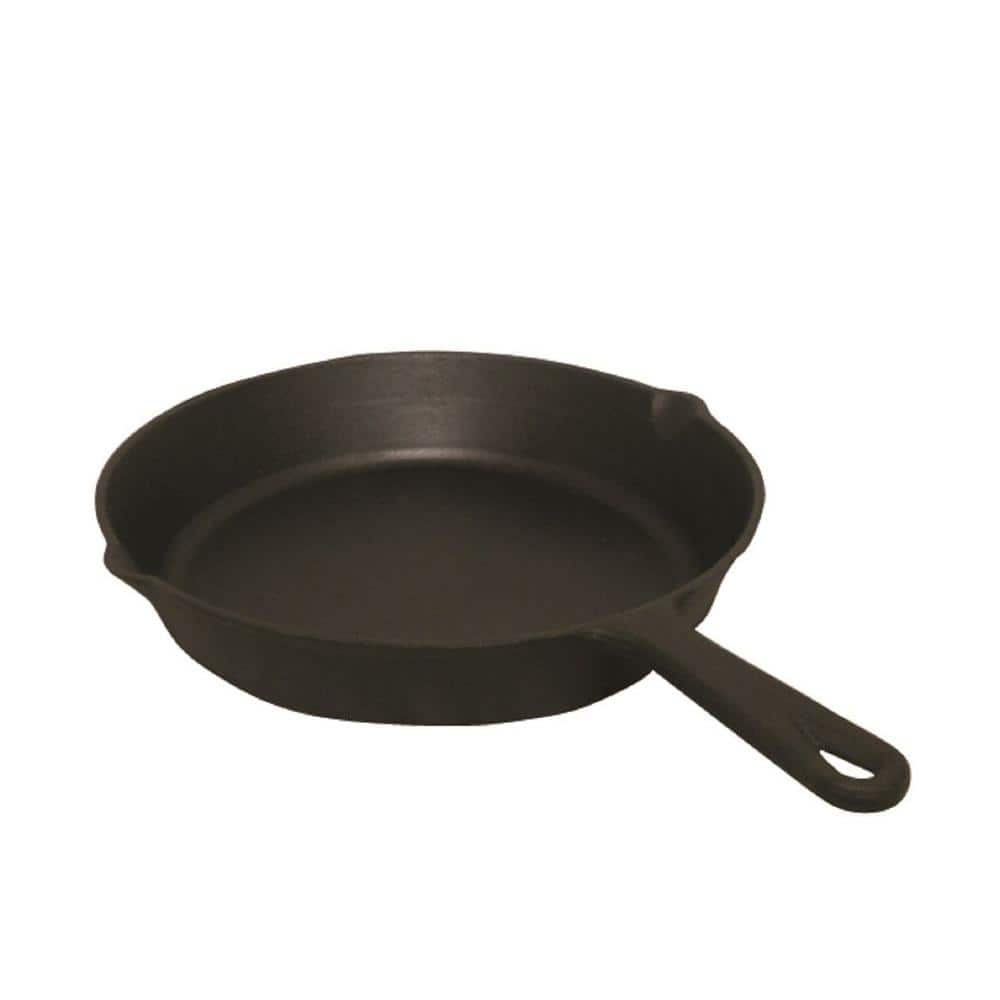 Pre-seasoned 15 in. Cast Iron Skillet in Black - Hercitys