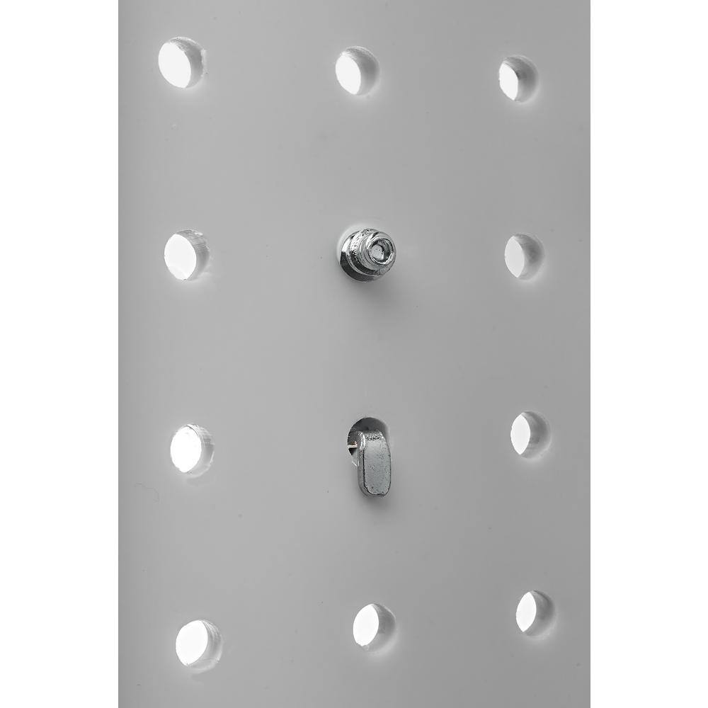 Zinc Plated Steel Hook and Small Bin Assortment for DuraBoard or 1/8 in. and 1/4 in. Pegboards (18-Pieces) - Hercitys