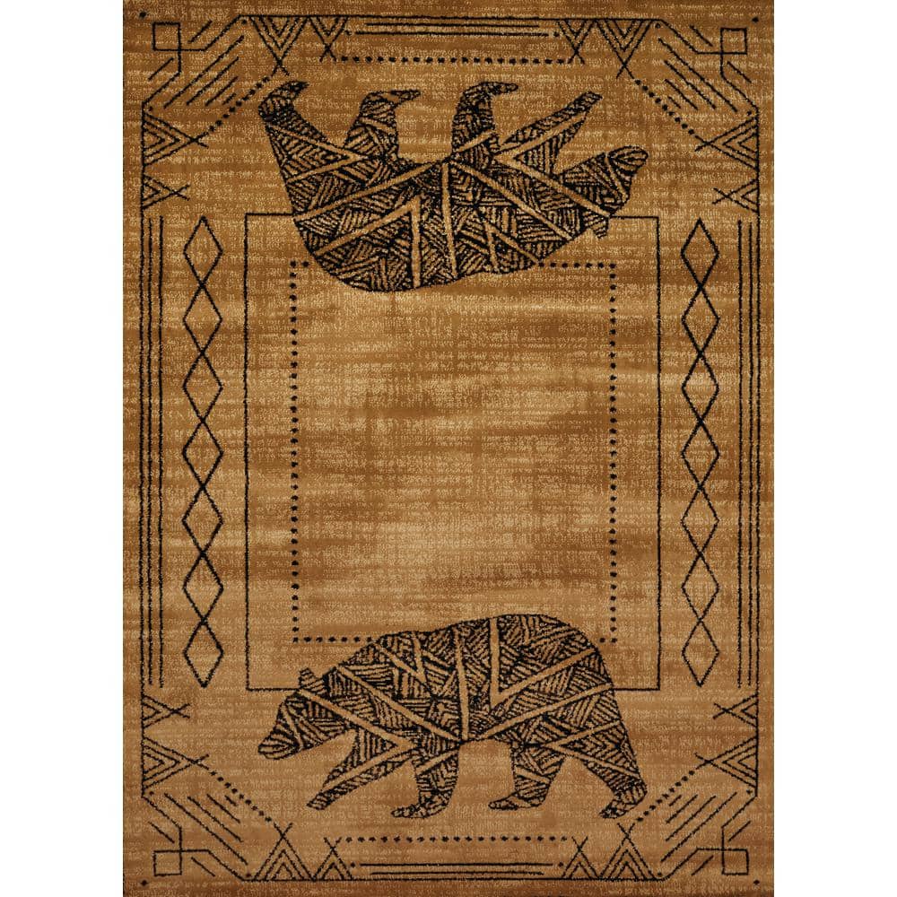 Affinity Bear Cave Gold 5 ft. 3 in. x 7 ft. 2 in. Area Rug - Hercitys