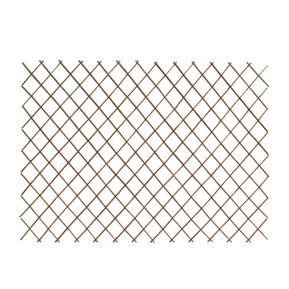 72 in. H x 72 in. L Peeled Willow Expandable Lattice Fence - Hercitys