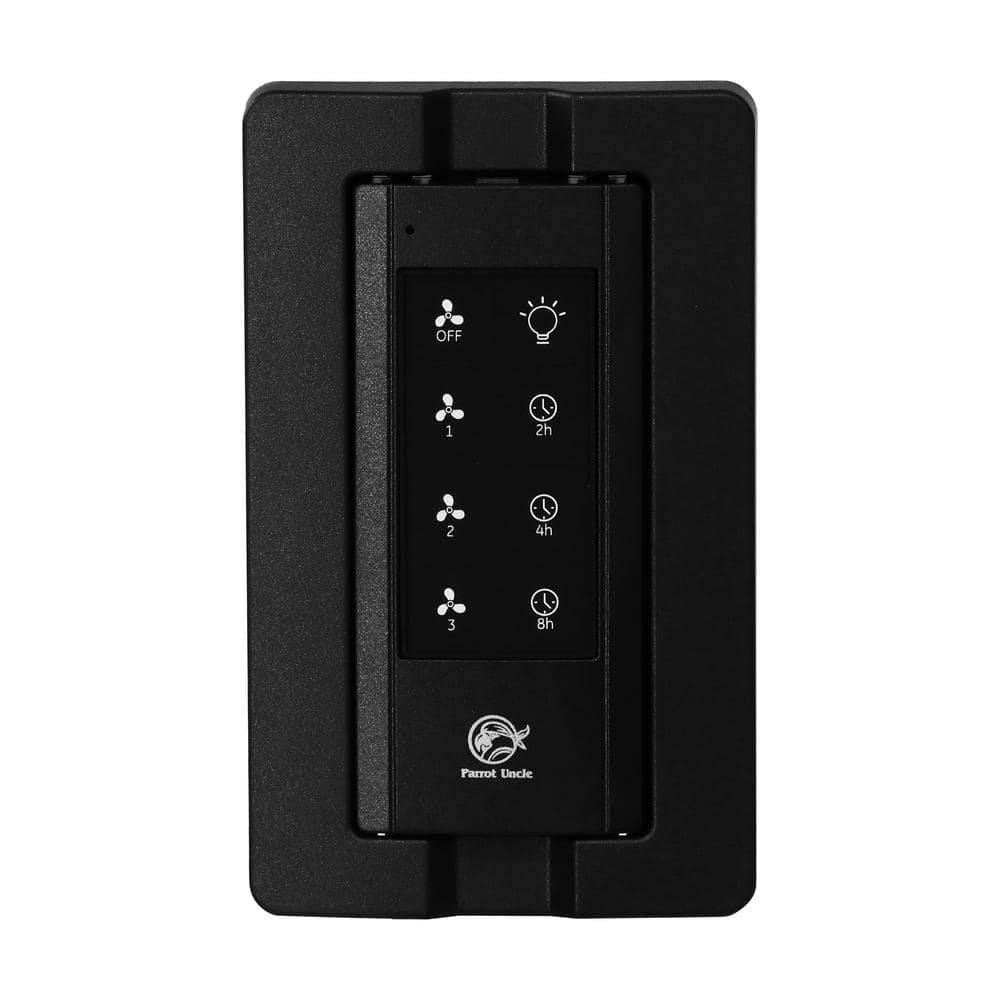Black Universal 3-speed Wireless Handheld Ceiling Fan Remote Control and Receiver Kit with Wall Holder - Hercitys