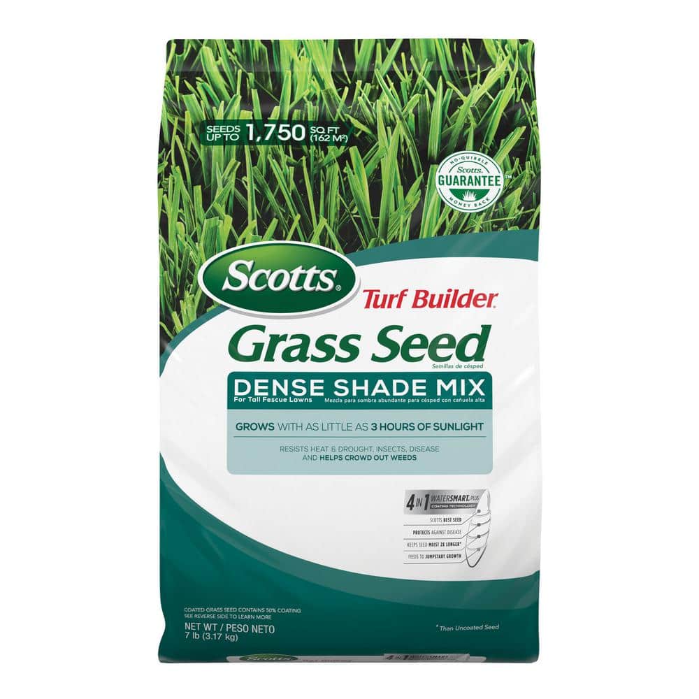 Turf Builder 7 lbs. Grass Seed Dense Shade Mix for Tall Fescue Lawns Grows With As Little As 3 Hours of Sunlight - Hercitys
