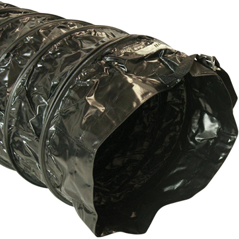 8 in. D x 25 ft. Coil Flexible Ducting Air Ventilator Black - Hercitys