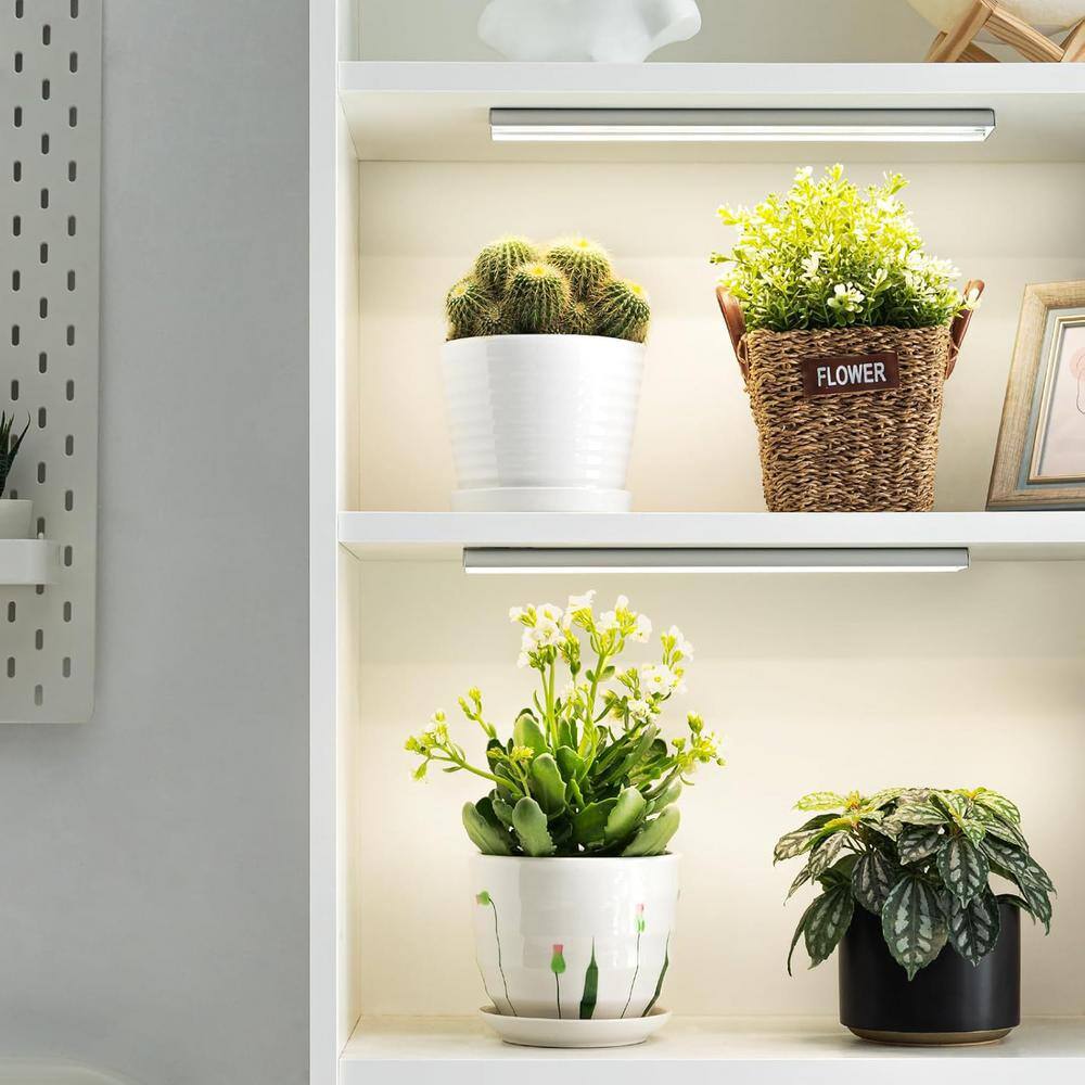 Full Spectrum Aluminum Plant Grow Light Strip for Indoor Plants with 192 LED Dimmable Bright, Auto On/Off Timer, 2-Pack - Hercitys