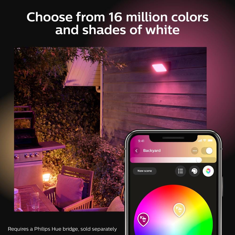 Discover Outdoor Smart Color Changing Flood Light with Integrated LED (1-Pack) - Hercitys