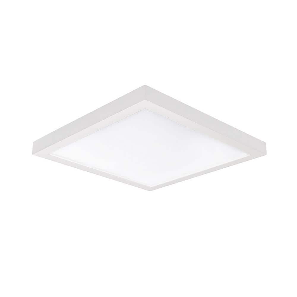 Square 5 in. 1-Light White LED Flush Mount 3000K - Hercitys