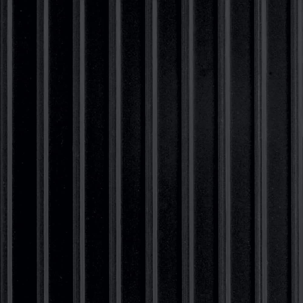 Rib 5 ft. x 10 ft. Midnight Black Vinyl Garage Flooring Cover and Protector - Hercitys