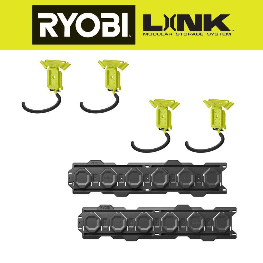 LINK Bike Hook (4-Pack) with Wall Rail (2-Pack) - Hercitys