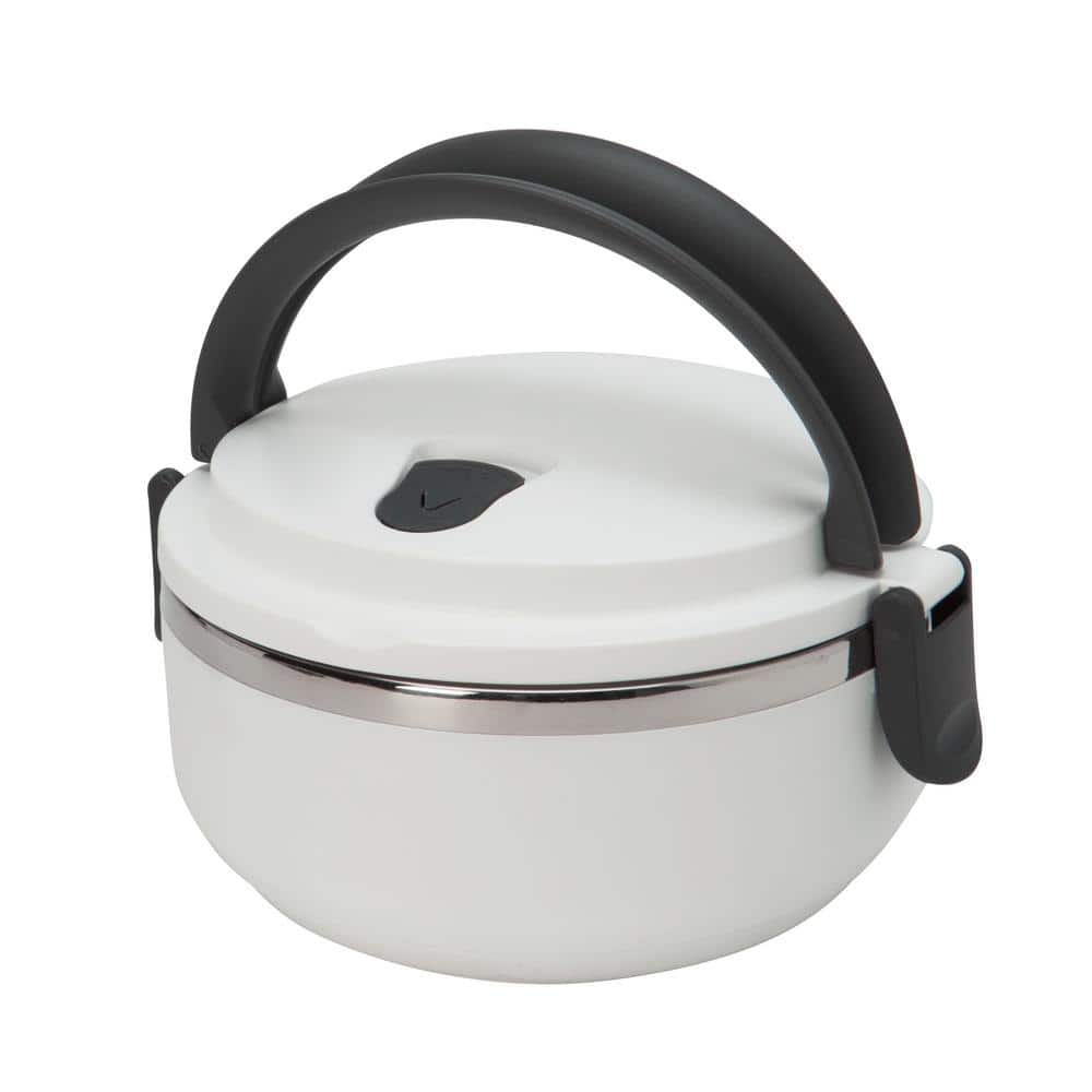 Kitchen Details 2-Piece Stainless Steel 1-Tier White Lunch Box - Hercitys