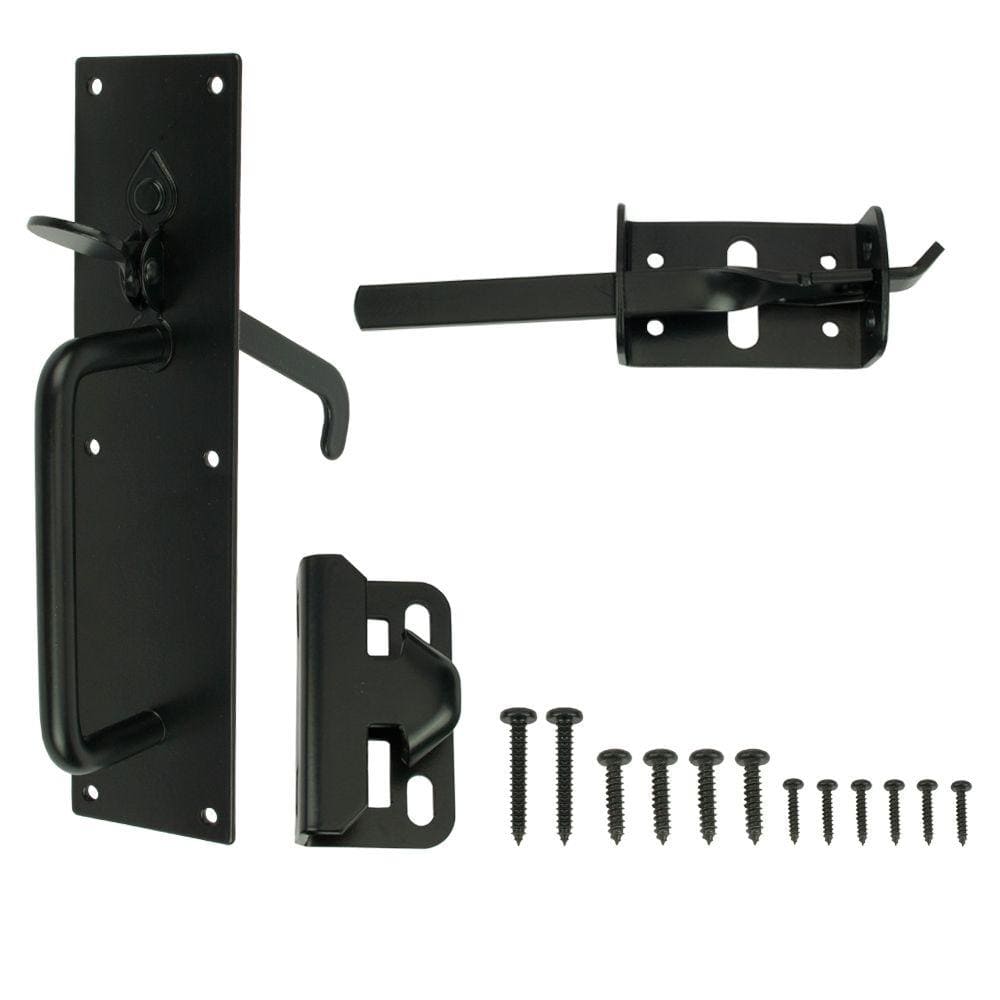 Black Heavy-Duty Gate Thumb Latch - Hercitys