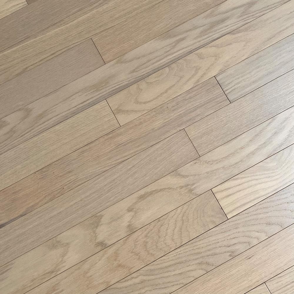 White Sands Oak 3/8 in. T x 3 in. W Tongue and Groove Wire Brushed Engineered Hardwood Flooring (35.34 sq.ft./case) - Hercitys
