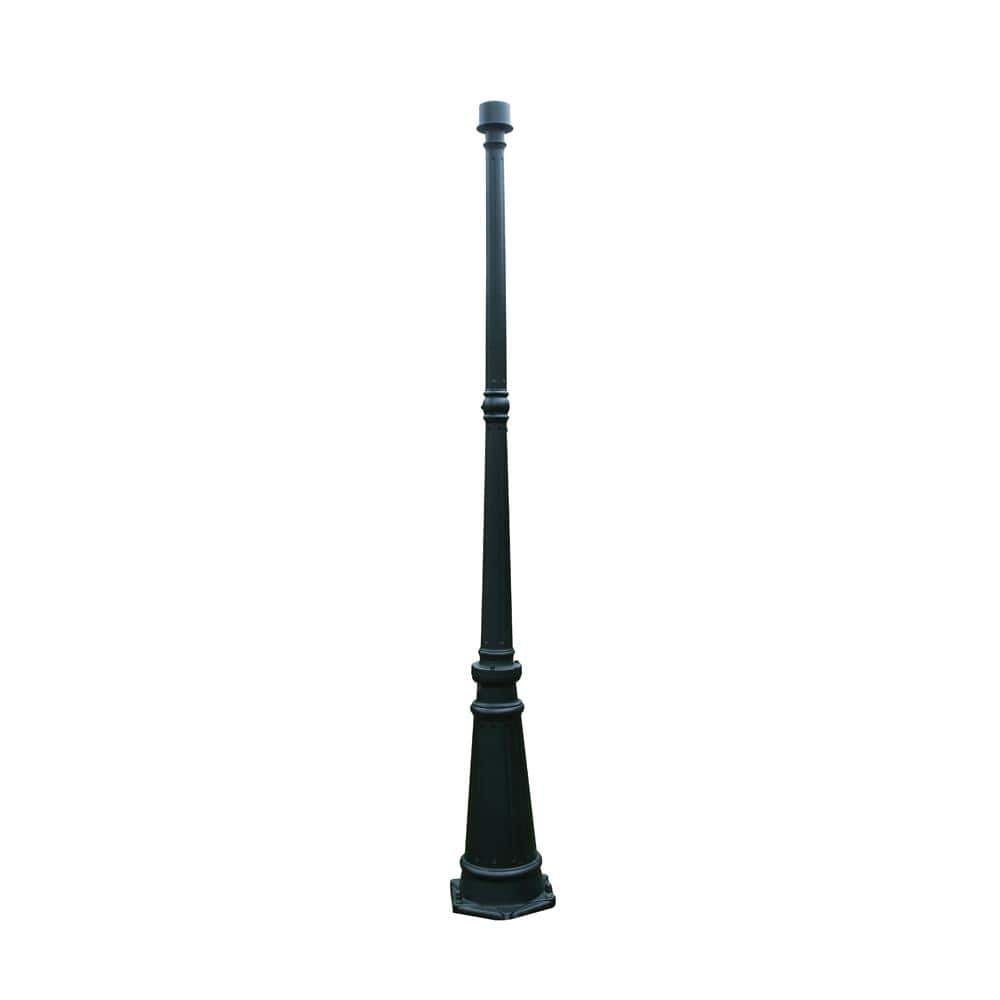 72 in. Black Outdoor Aluminum Lamp Post - Hercitys