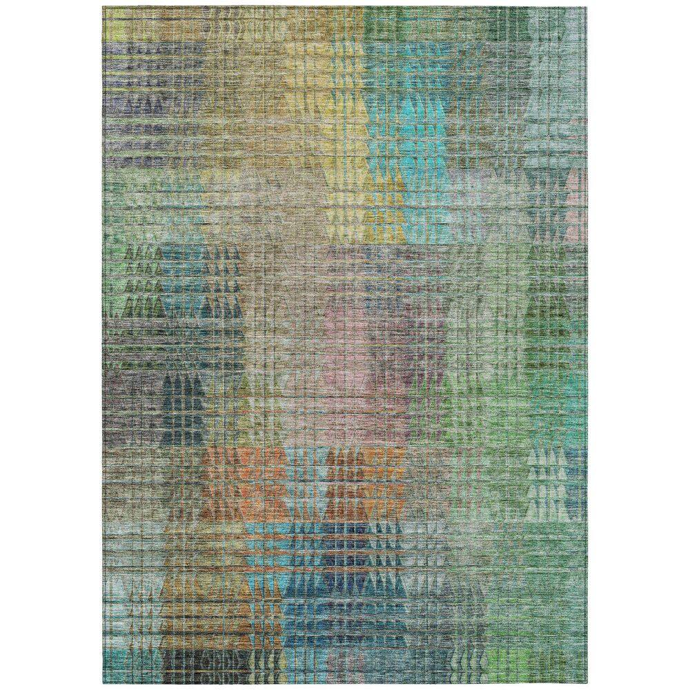 Chantille Machine Washable Indoor/Outdoor Abstract ACN828 Green 5 ft. x 7 ft. 6 in. Area Rug - Hercitys