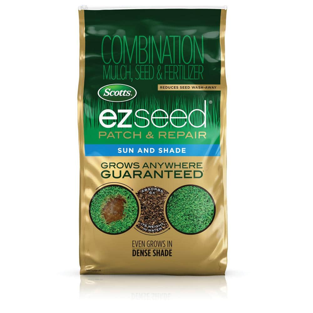 EZ Seed Patch & Repair Sun and Shade, 10 lbs., With Mulch, Sun and Shade Grass Seed, and Fertilizer - Hercitys