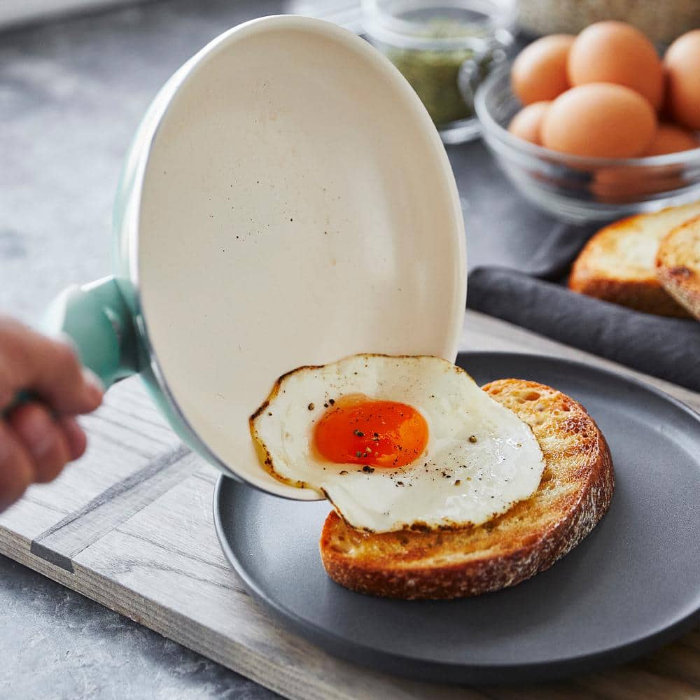 Rio Aluminum Ceramic Nonstick 3-Piece Frypan Skillet Set in Turquoise - Hercitys