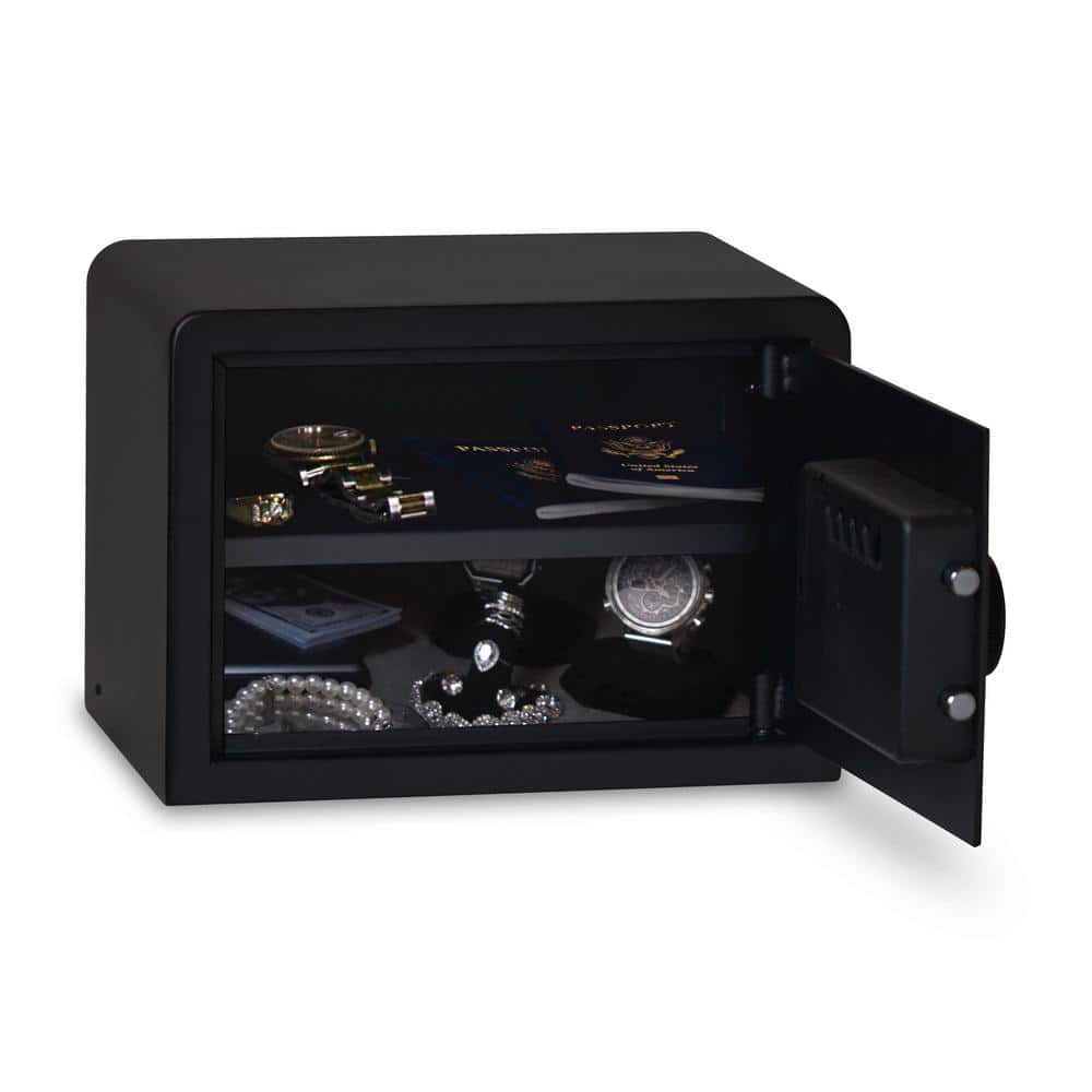 Home and Office 0.59 cu. ft. Security Vault with Electronic Lock and 1-Shelf, Matte Black - Hercitys