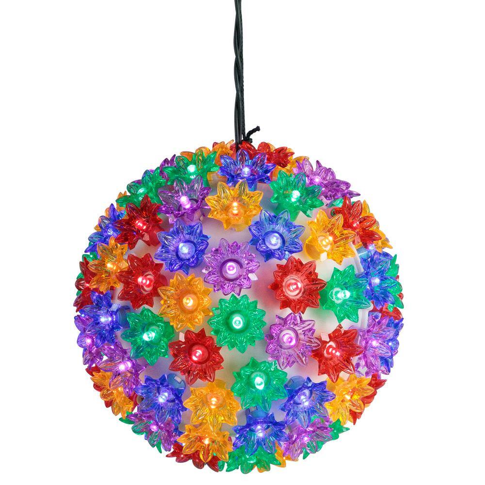 7.5 in. LED Lighted Hanging Starlight Sphere Outdoor Christmas Decoration Multicolor Lights - Hercitys