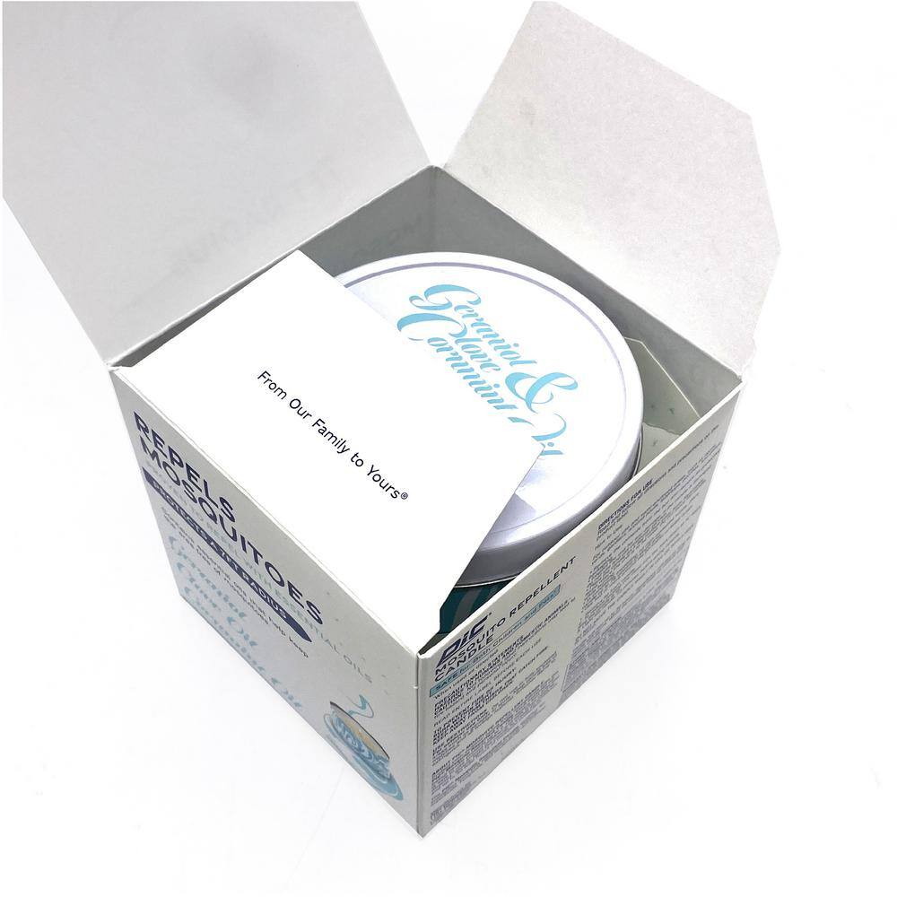 Mosquito Repellent Candle,7ft. Radius Protection,Children and Pet Safe, Upto 30 Hours, Essential Oils, 11oz( 4 Pack) - Hercitys