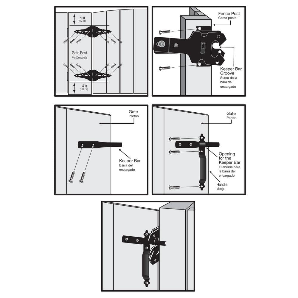 Black Deluxe Latch Gate Set - Hercitys