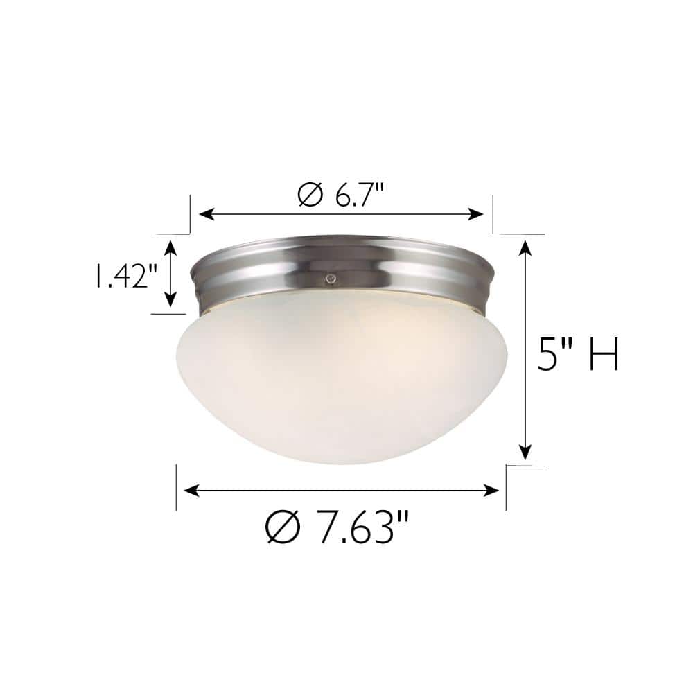 Millbridge 1-Light Satin Nickel Ceiling Semi Flush Mount Light - Hercitys