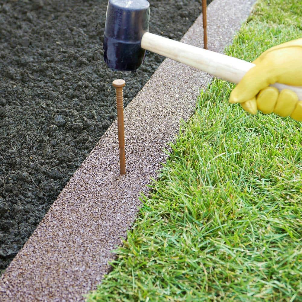 9 in. L Dark Brown Landscape Anchor Spikes (24-Quantity) - Hercitys