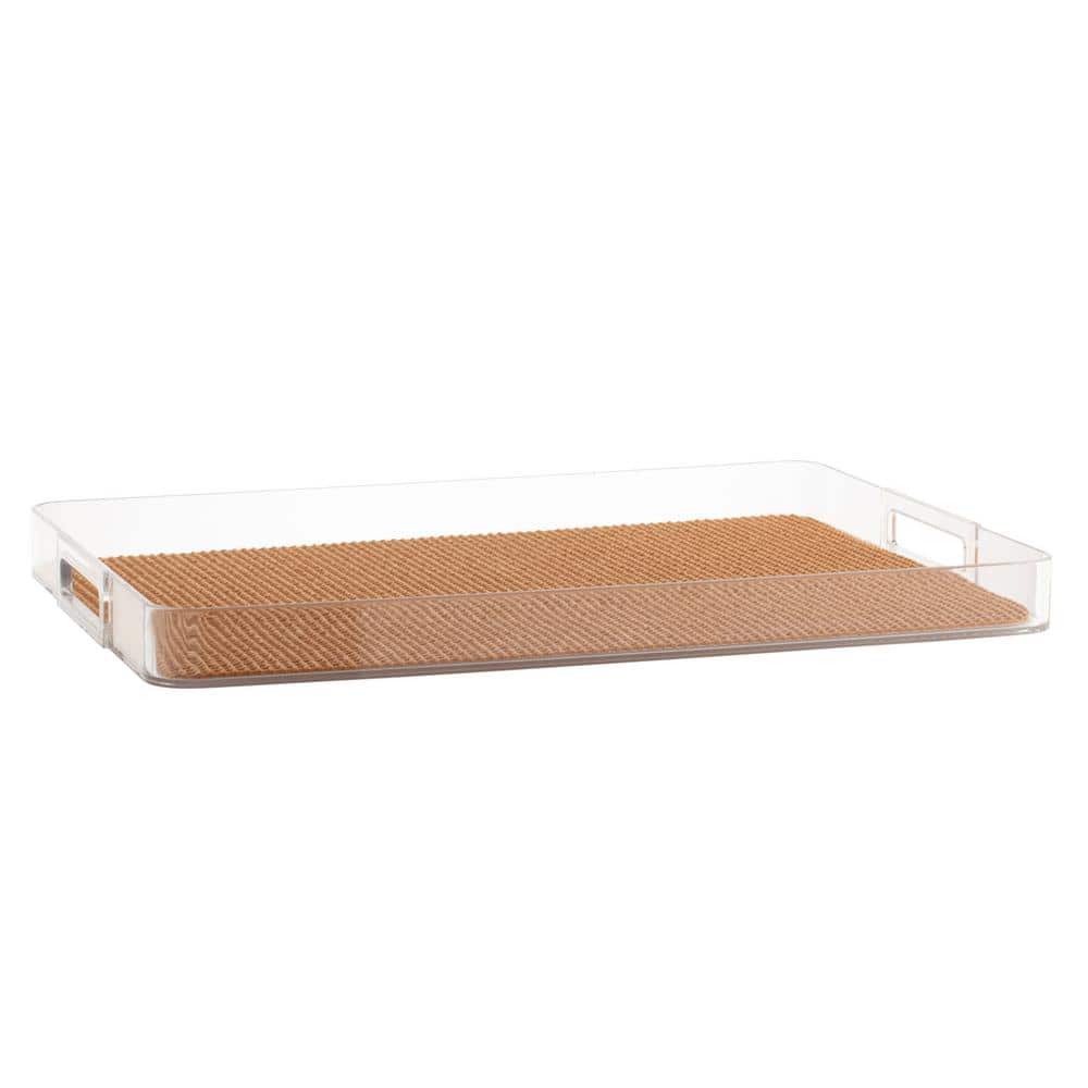 Fishnet Toffee 19 in.W x 1.5 in.H x 13 in.D Rectangular Acrylic Serving Tray - Hercitys