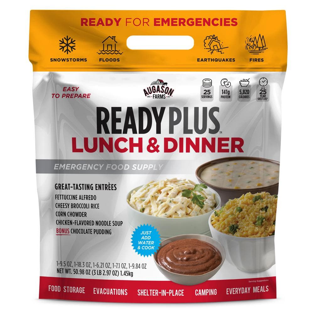 Ready Plus Lunch and Dinner Emergency Food Supply, 25-Year Shelf Life - Hercitys