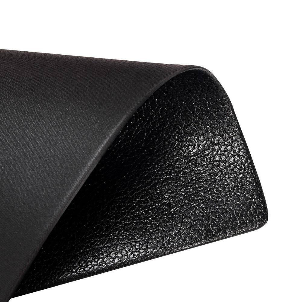 Black 47 in. x 24 in. PVC Exercise Equipment Mat High Density Floor Protector Treadmill Mat (8 sq. ft.) - Hercitys