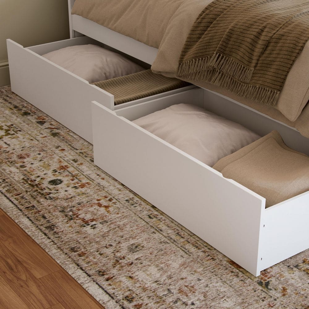 Urban White Bed Drawers Queen-King - Hercitys