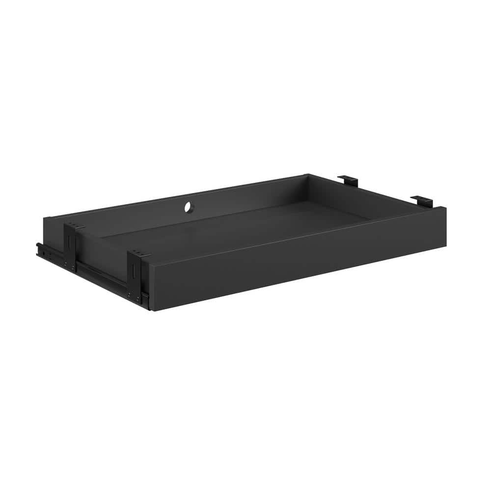 Affirm 27.874 in. Black Computer Desk Pencil Drawer - Hercitys