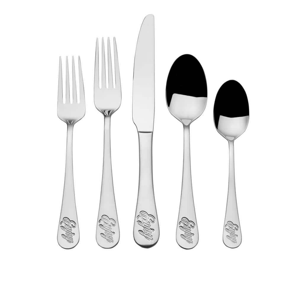 Enjoy 20-pc Flatware Set, Service for 4, Stainless Steel - Hercitys