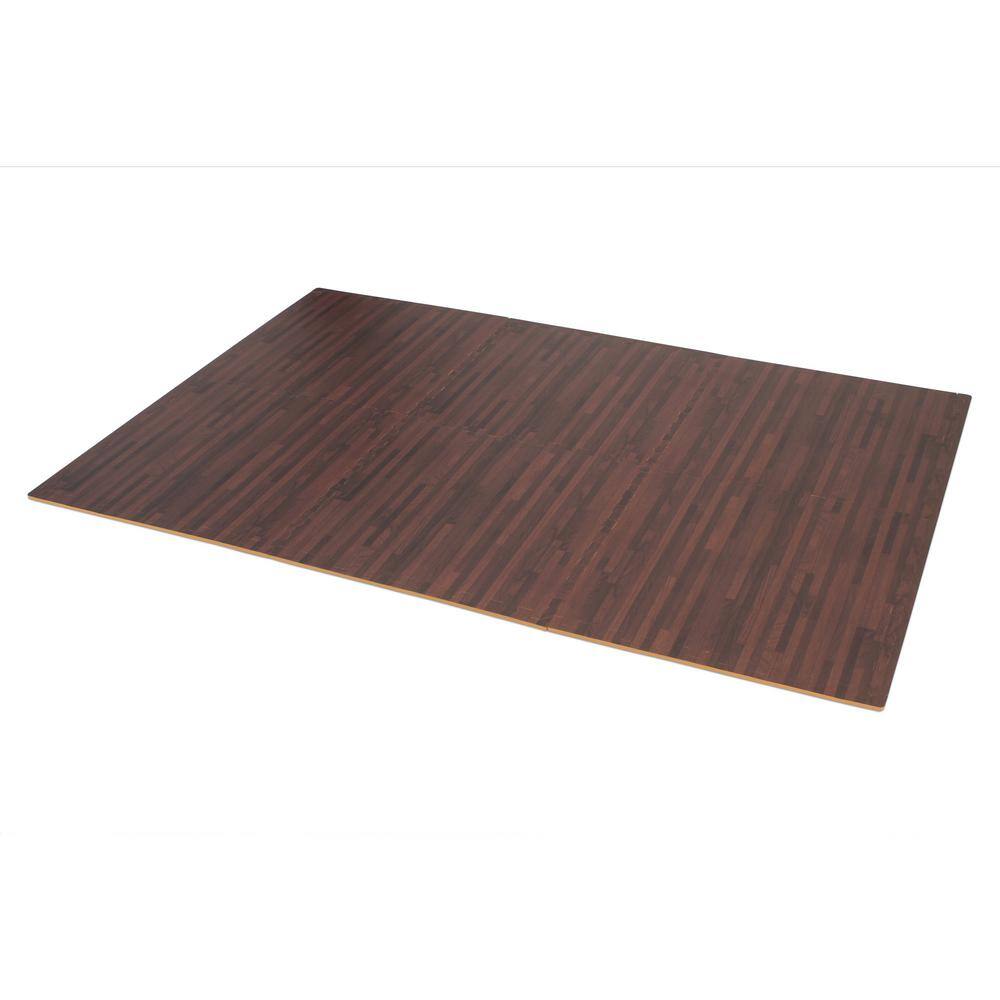 Cherry Printed Wood Grain 24 in. x 24 in. x 3/8 in. Interlocking EVA Foam Flooring Mat (24 sq. ft. / pack) - Hercitys