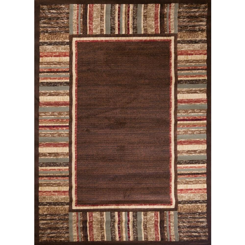 Soho Border Brown 5 ft. x 7 ft. Area Rug - Hercitys