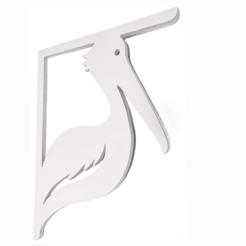 Decorative 16 in. Paintable PVC Pelican Mailbox or Porch Bracket - Hercitys