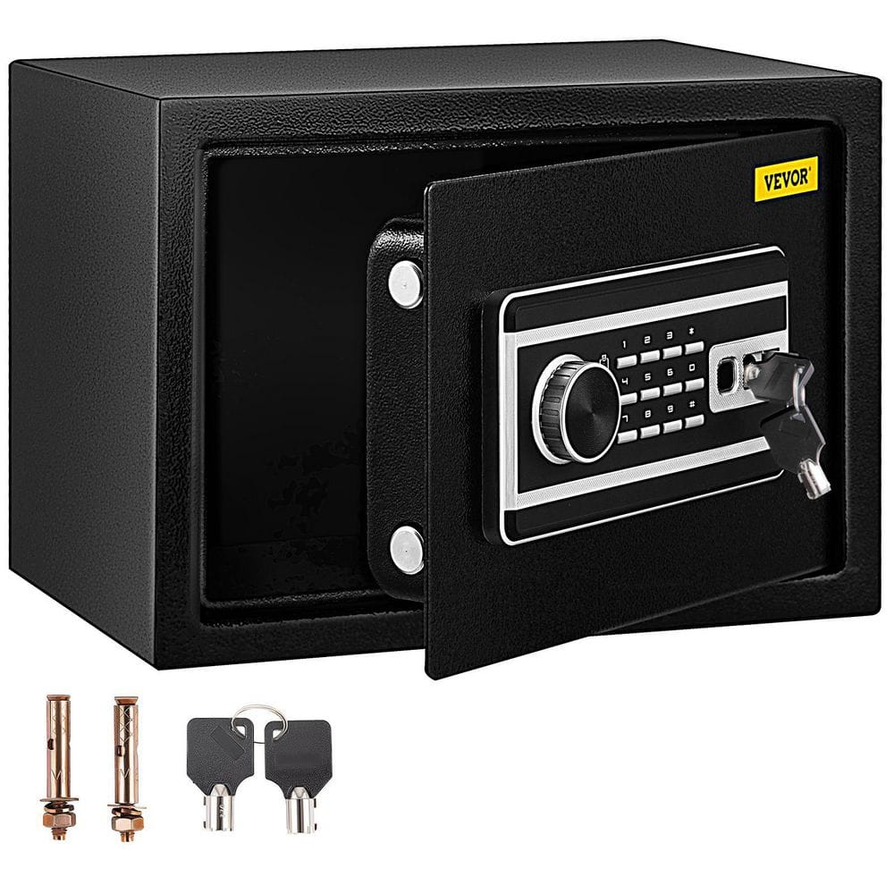 Safe Box 0.8 Cu.Ft. Fingerprint Safe Box for Money 22L with Keypad Lock with 2 Keys for Home, Hotel, Office - Hercitys