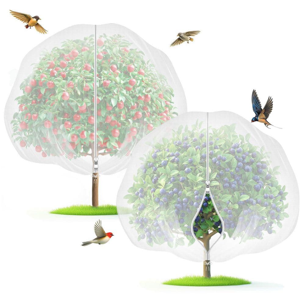 Outdoor Cicada Bird Squirrel Barrier Garden Netting for Insect Control (2-Pack) - Hercitys