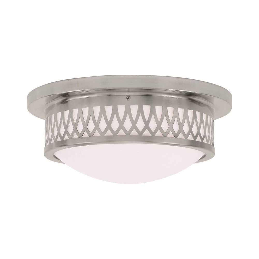 Westfield 2 Light Brushed Nickel Flush Mount - Hercitys