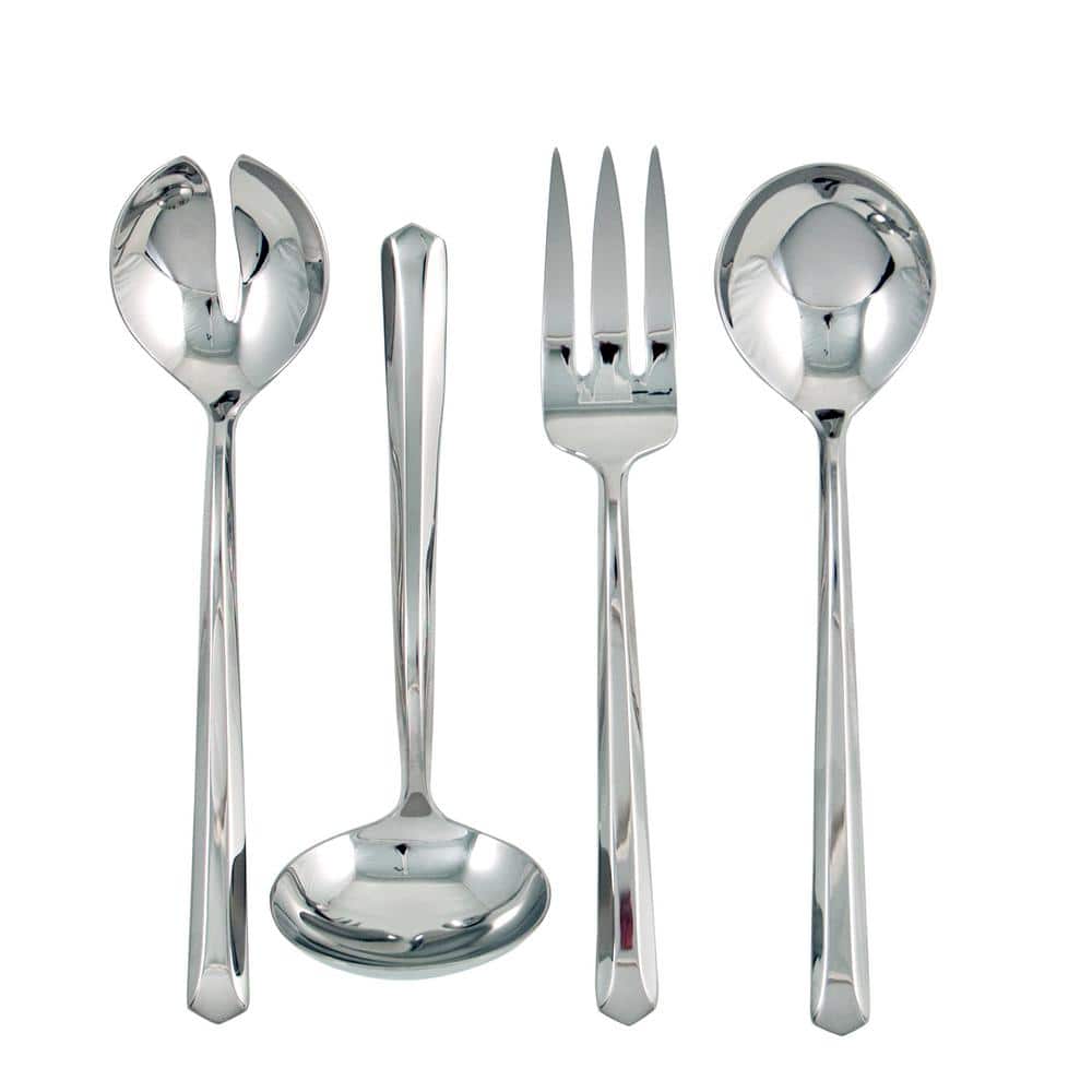 Roberto 4-Piece Stainless Steel Hostess Set (Service for 1) - Hercitys