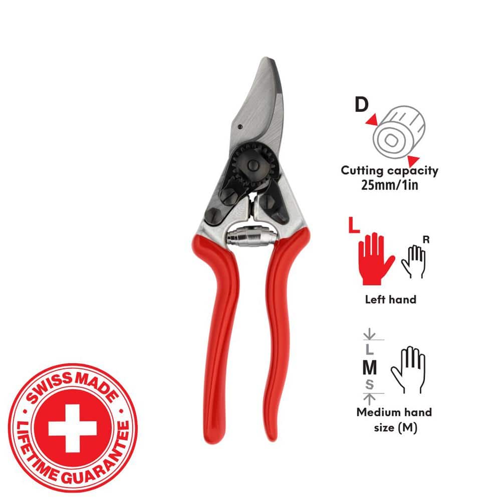 F16 7.7 in. High Performance Ergonomic Compact Pruning Shears for Left Handers - Hercitys