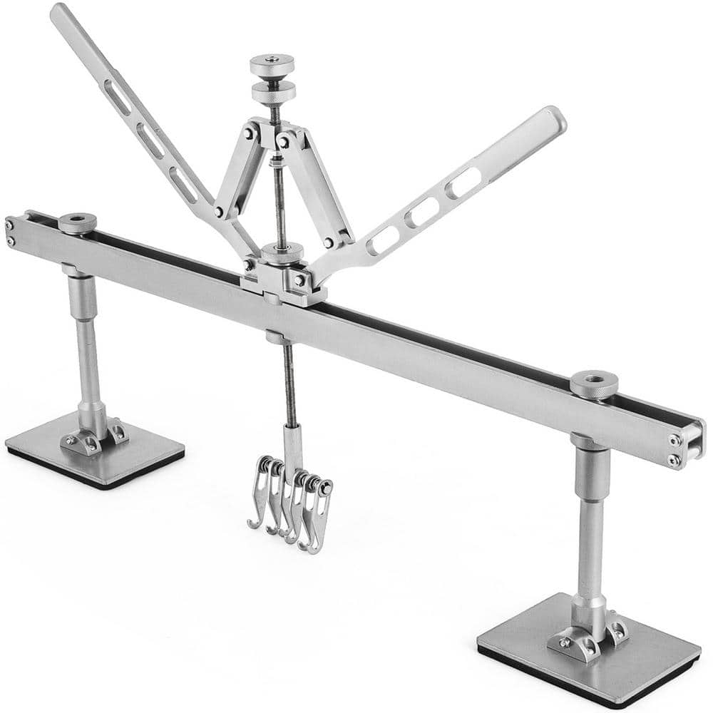 Dent Pull Lever Bar Kit 29.5 in. Car Body Dent Pulling Dual Arm Level with Adjustable Foot for Workshop Factory - Hercitys