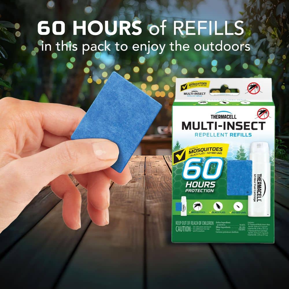 Outdoor Multi-Insect Repeller Refill Kit with 60-Hour Coverage and Deet Free - Hercitys