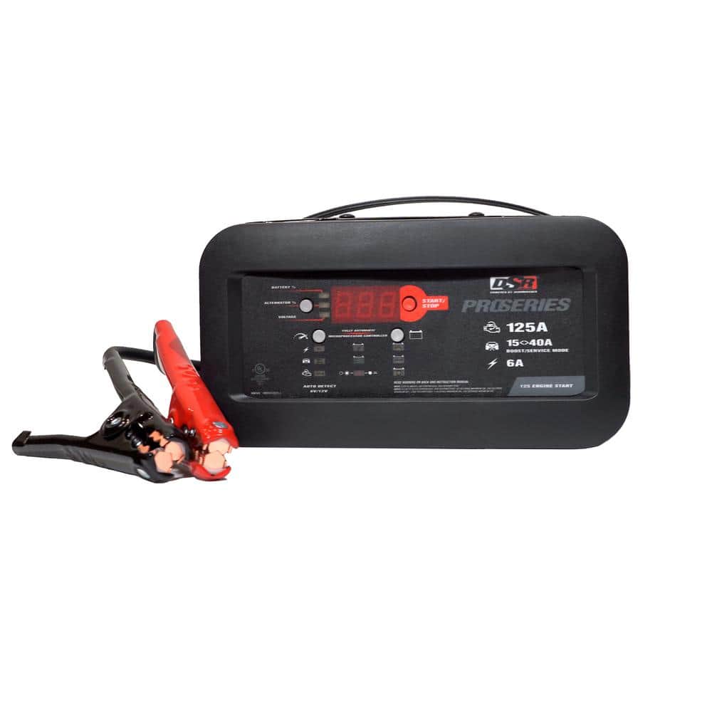 DSR Professional Grade 6 and 12 Volt, 125 Peak Amps, Battery Charger and Engine Starter - Hercitys