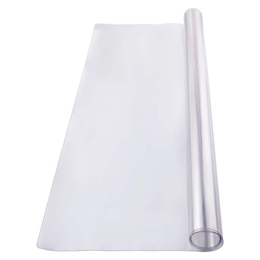 Plastic Table Cover 40 x 60 in. 1.5 mm Thick Clear Table Protector Solid Rectangle PVC Desk Mat Easy Cleaning - Hercitys